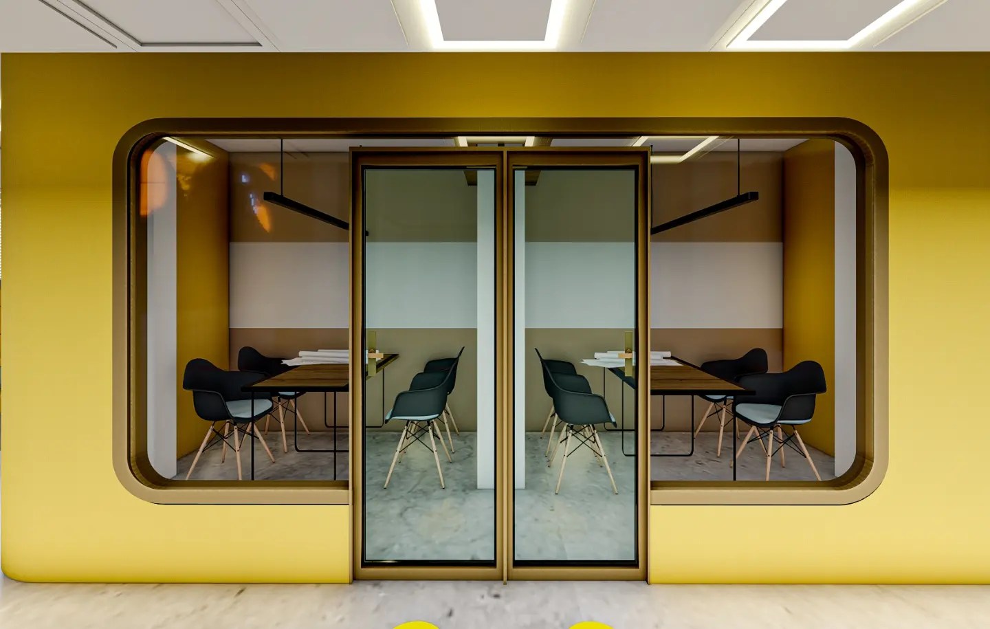 Co-working space with psychology of colour
