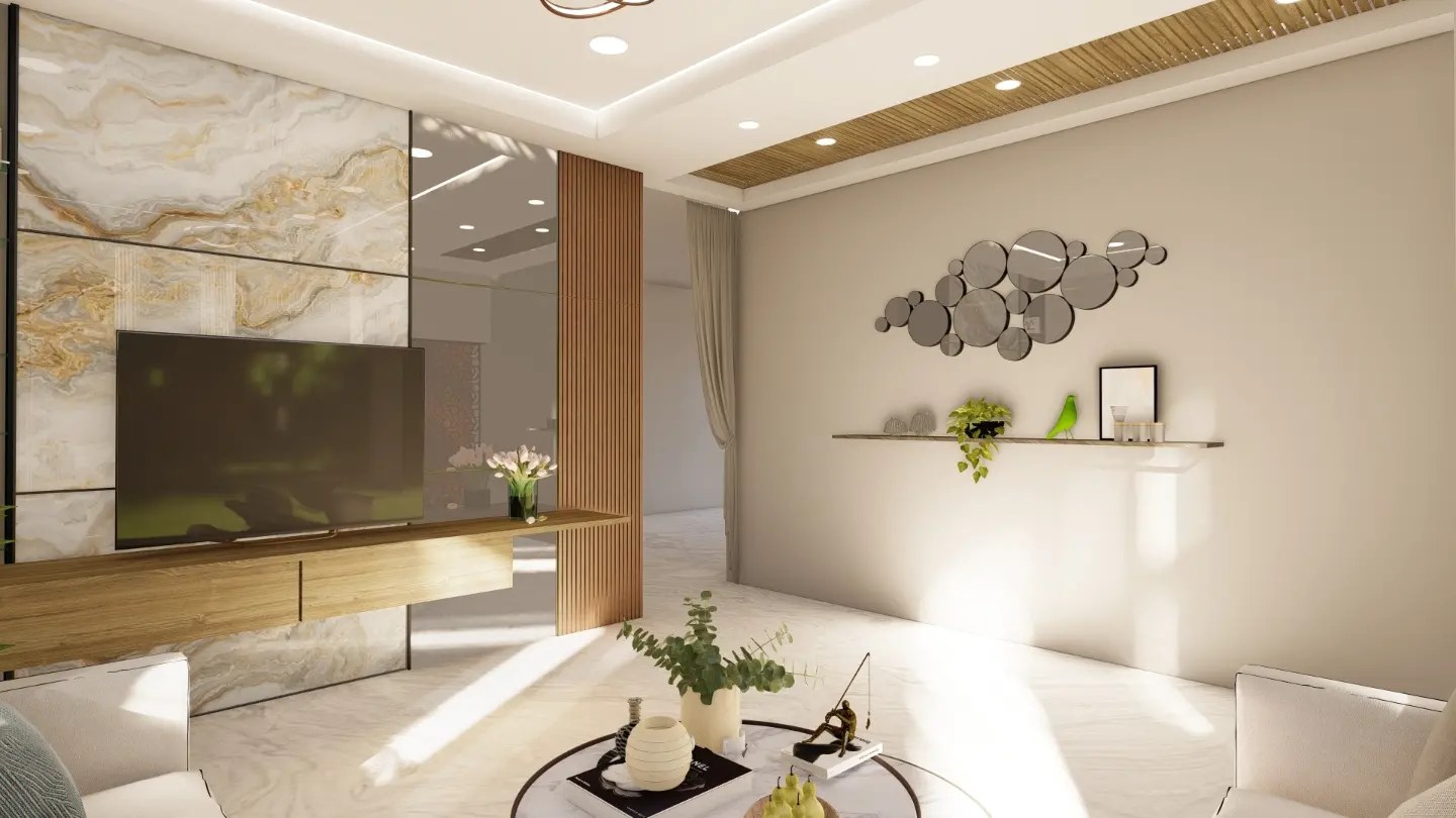 Modern living room designed by Vanita Sahijwani
